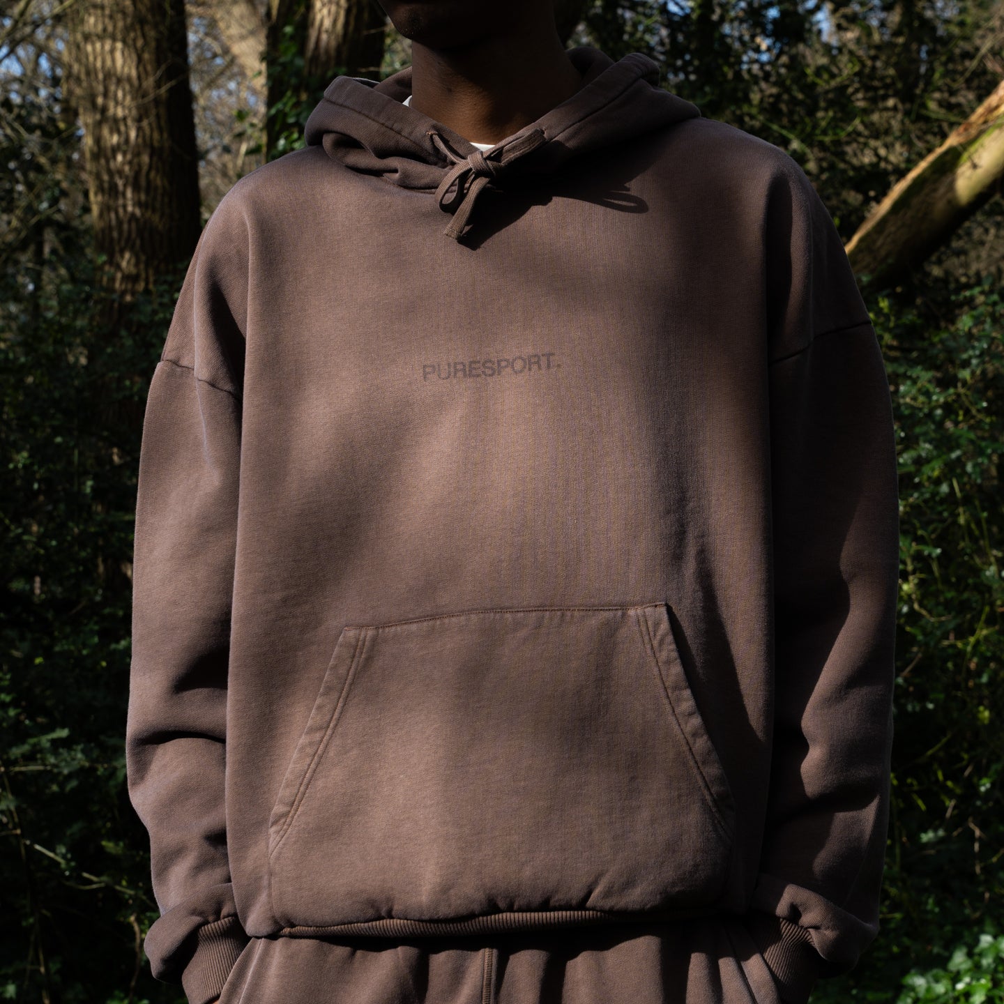 Tonal Hoodie - Washed Brown