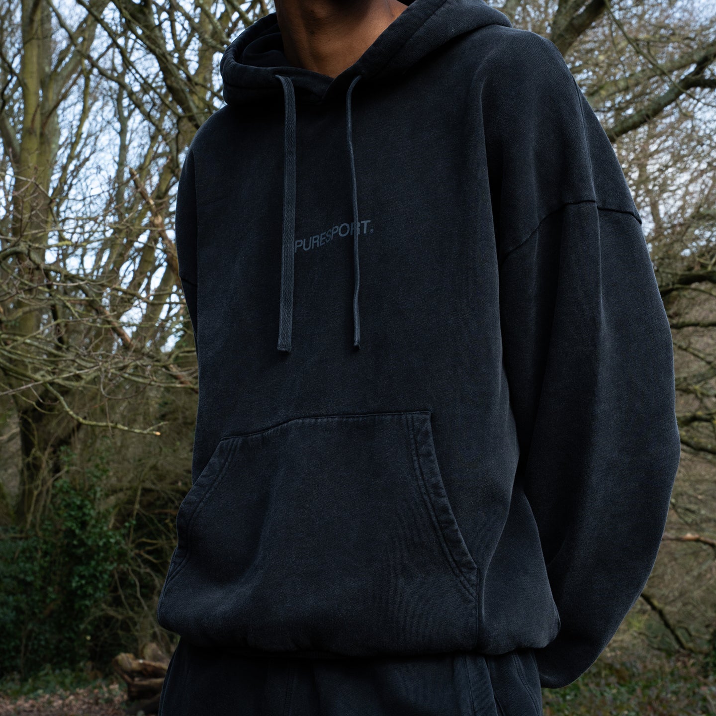 Tonal Hoodie - Washed Black