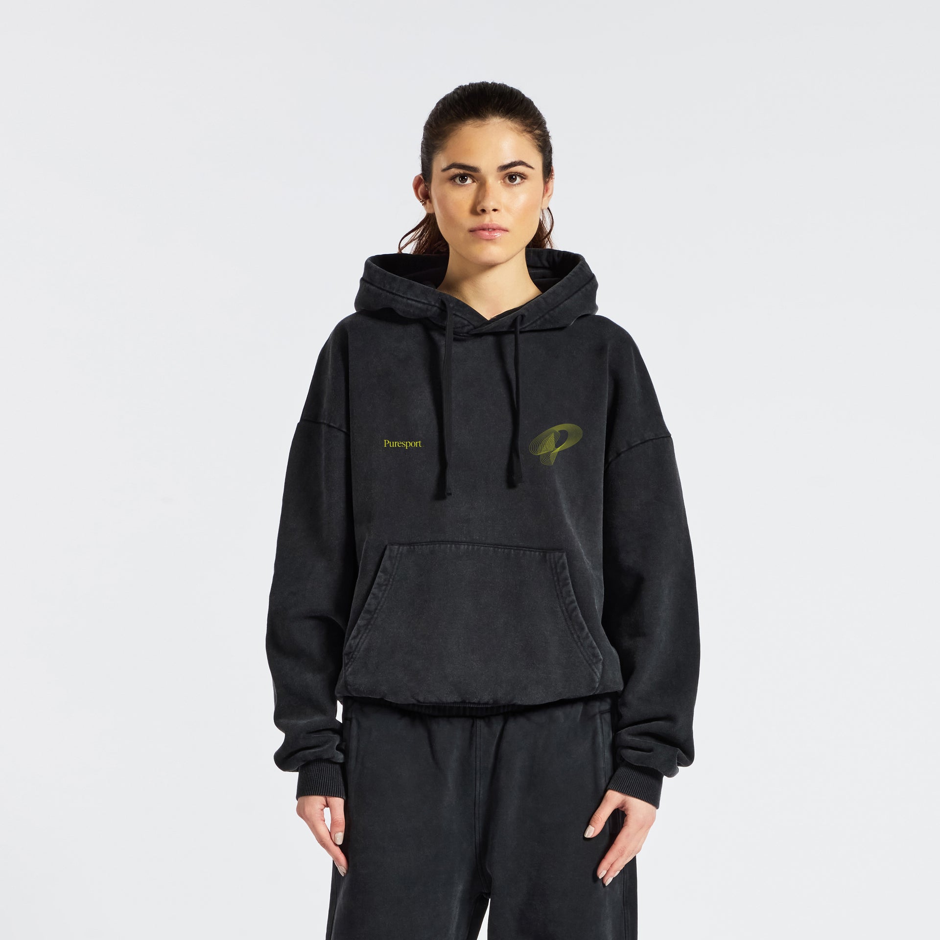 Marathon Hoodie - Washed Black