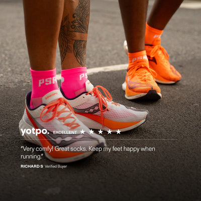 Performance Running Socks - White/Pink