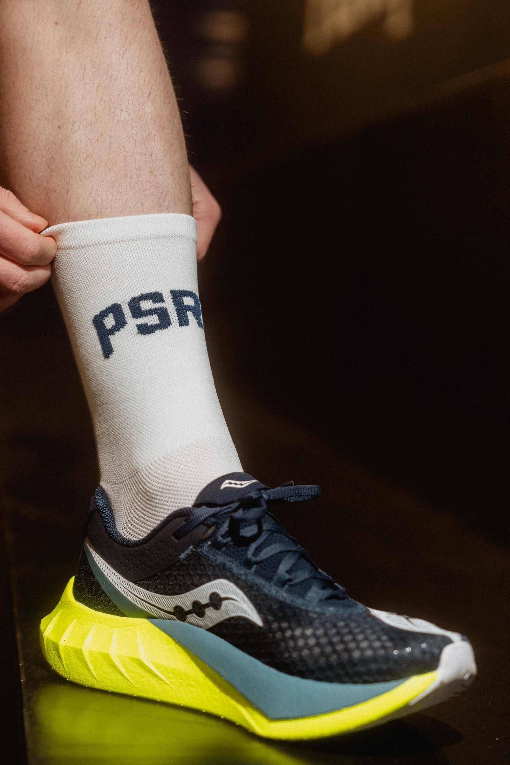 Performance Running Socks - White/Navy