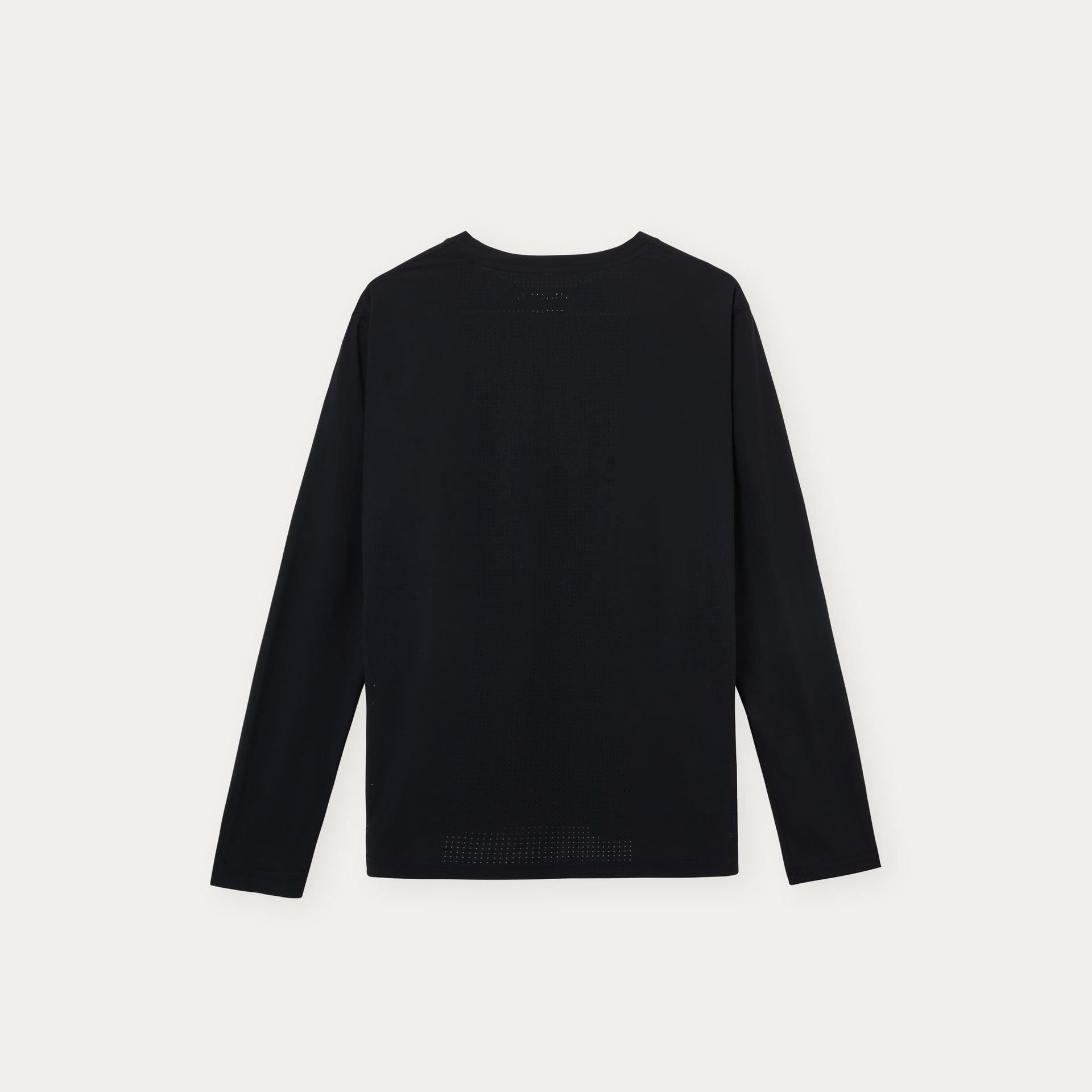 Running performance long-sleeve top black with a Puresport logo on a white background