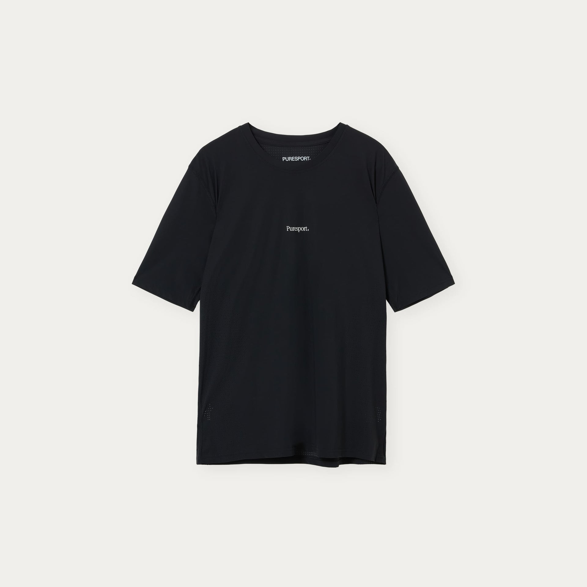 Black run top with a Puresport branding in white