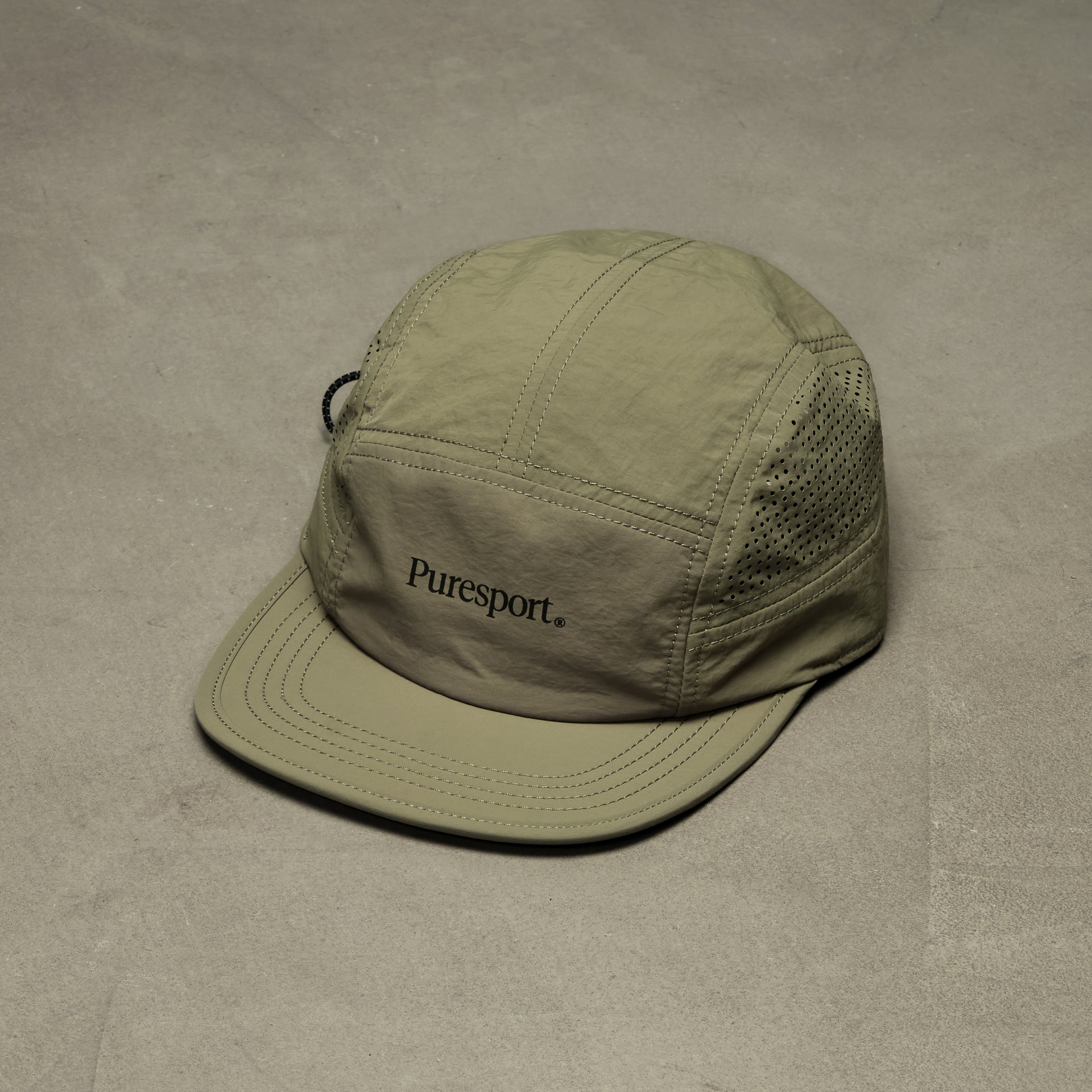 Perforated Running Cap - Olive