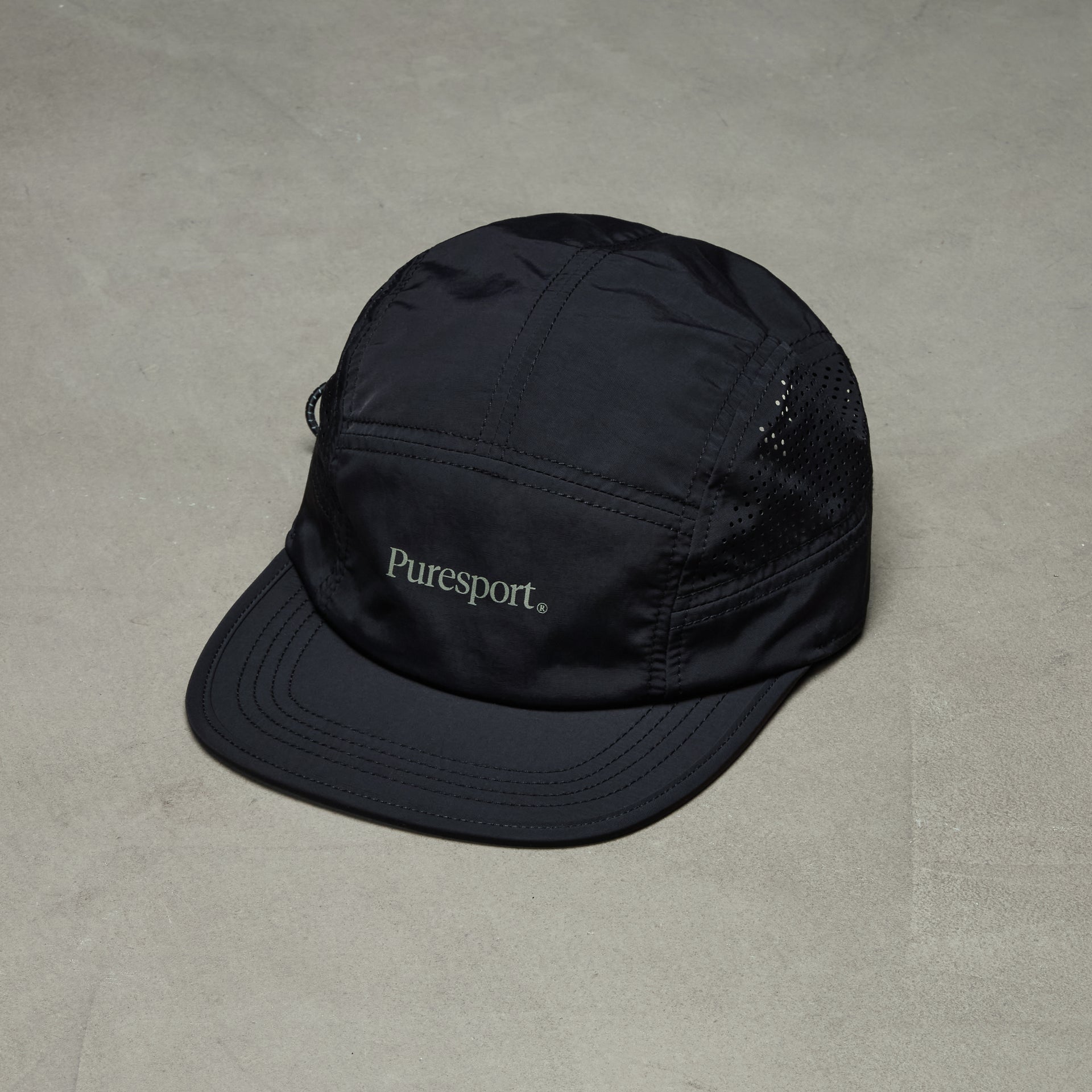 Perforated Running Cap - Black