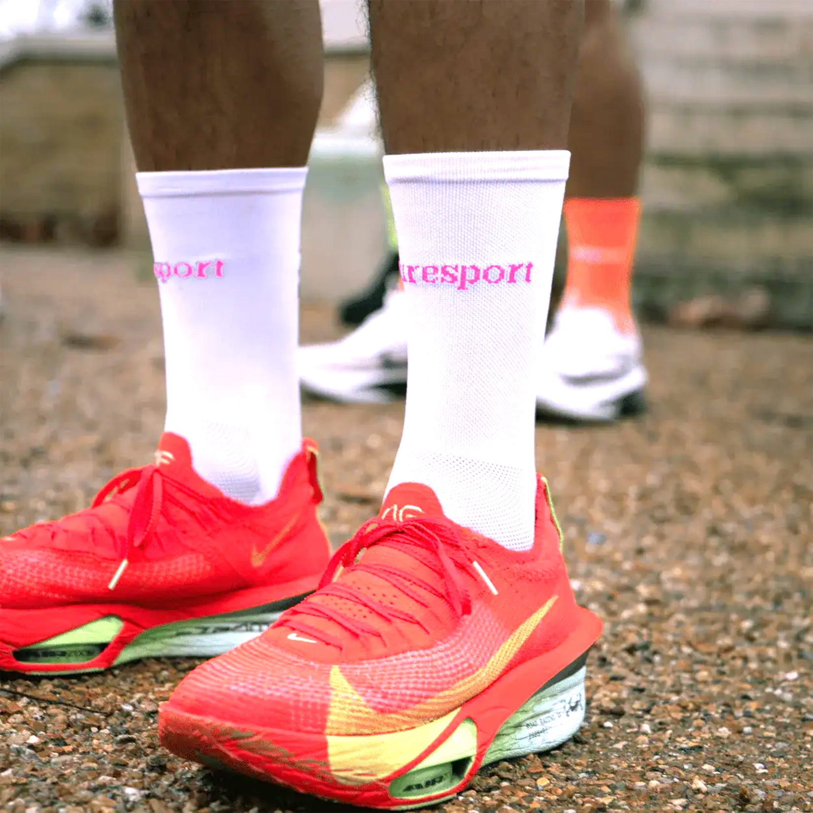 Performance Running Socks - White/Pink