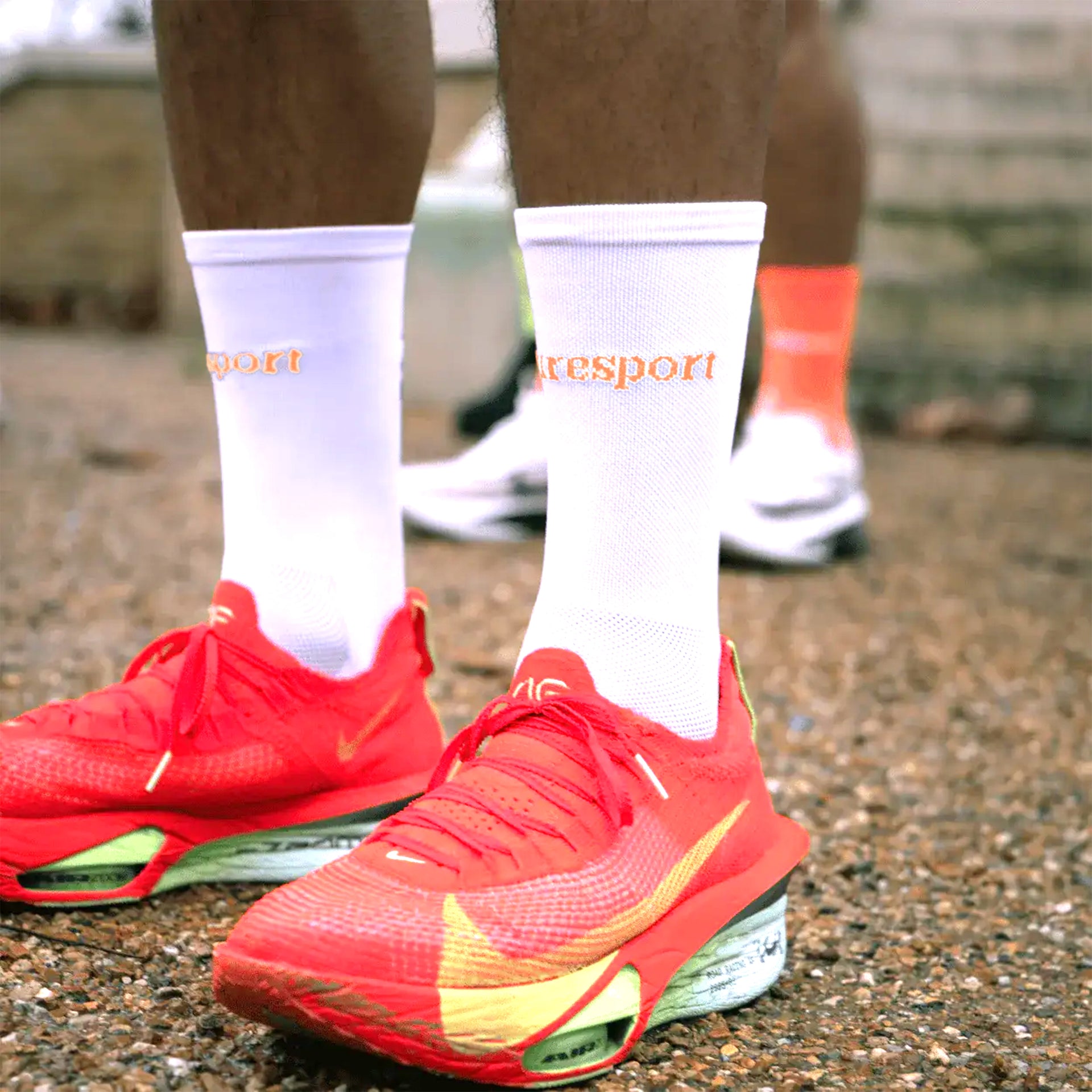 Performance Running Socks - White/Orange