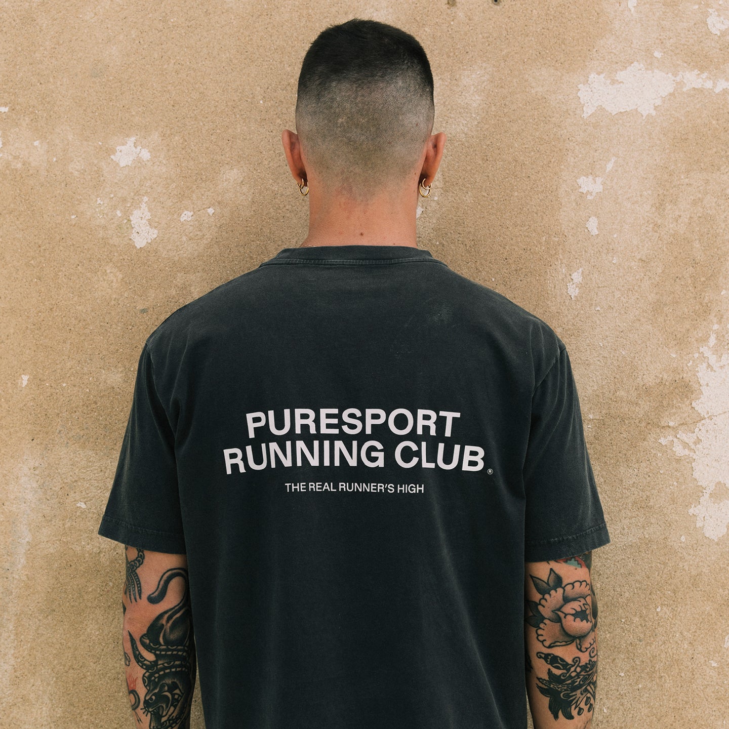 Running Club T-shirt - Washed Black