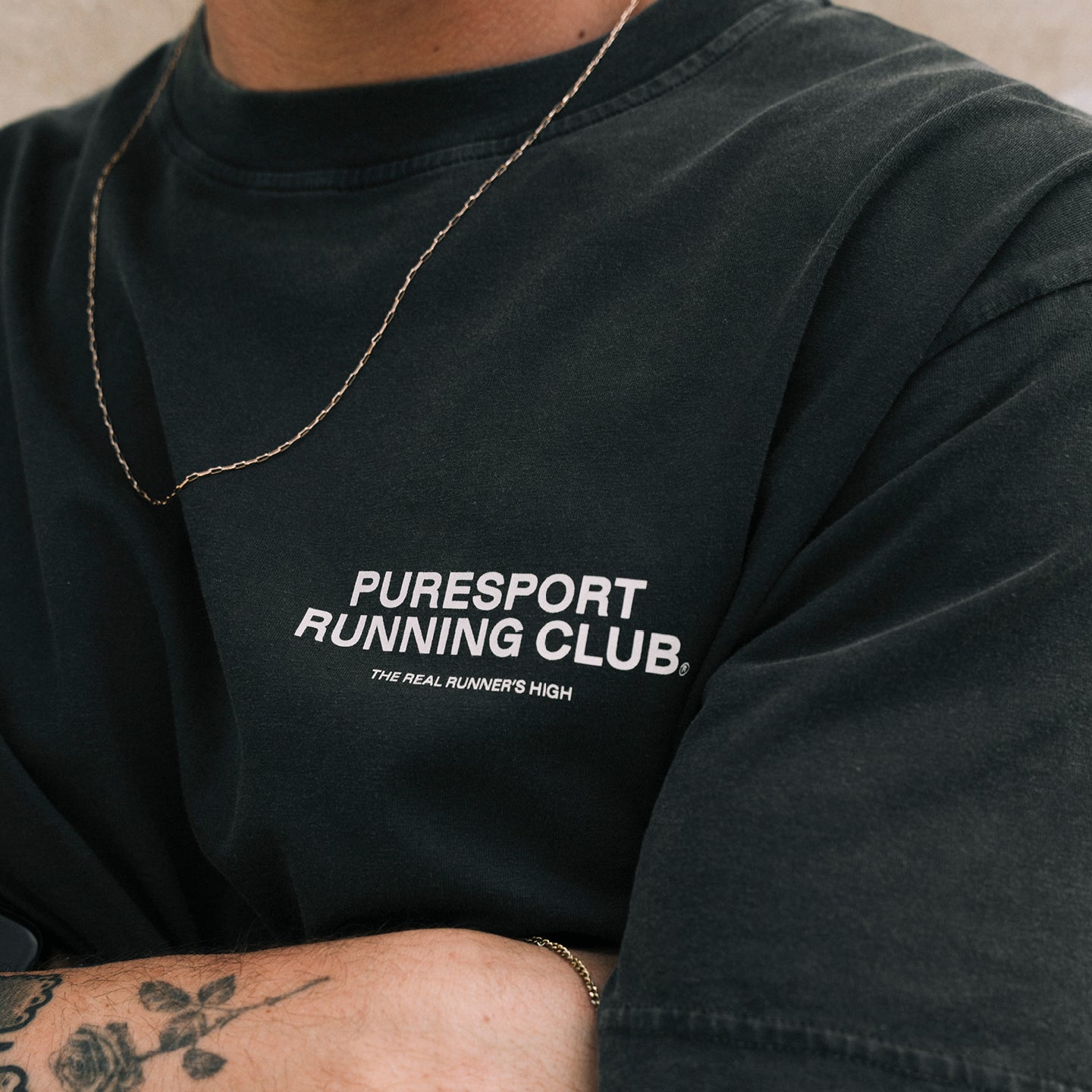 Running Club T-shirt - Washed Black