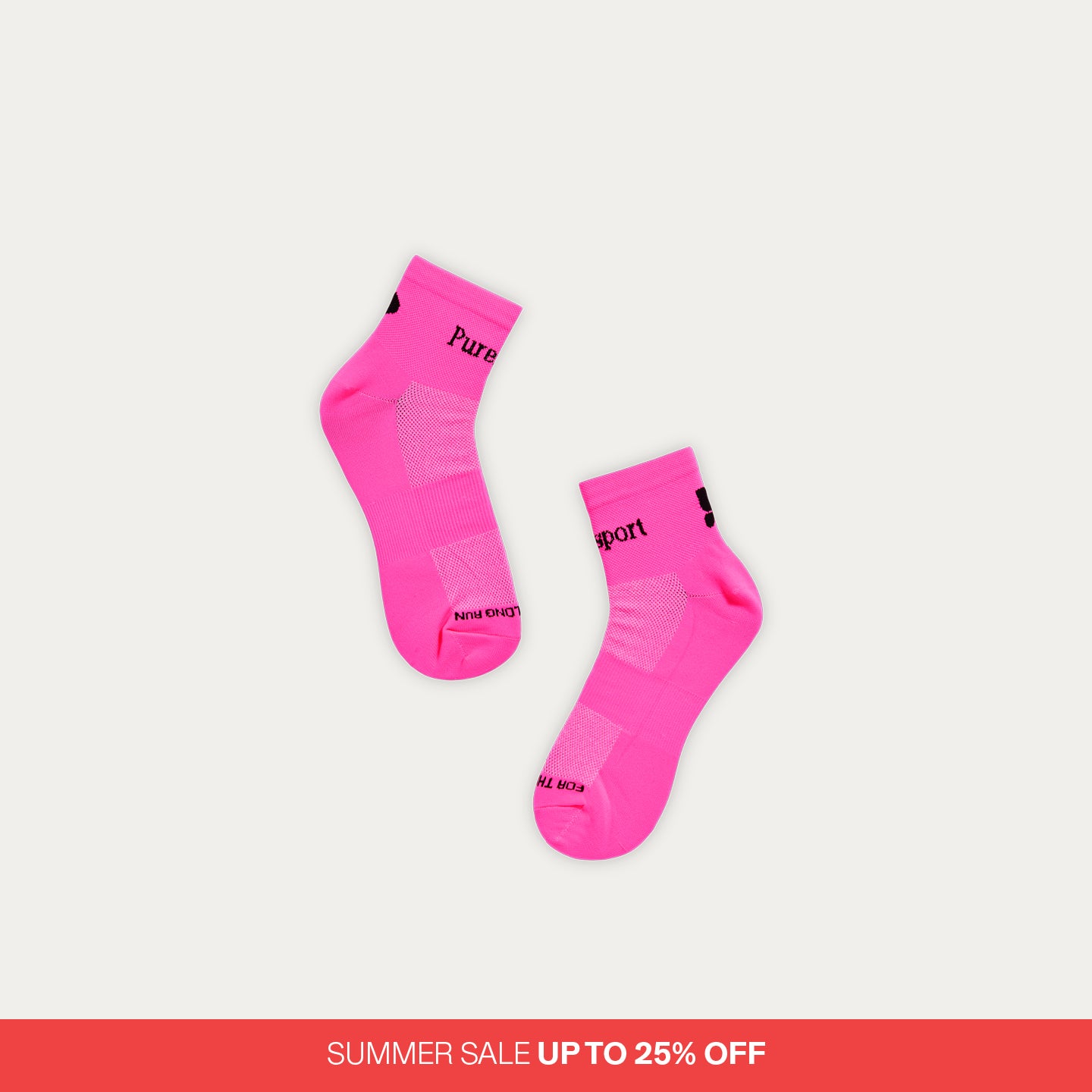 Performance Ankle Socks - Neon Pink