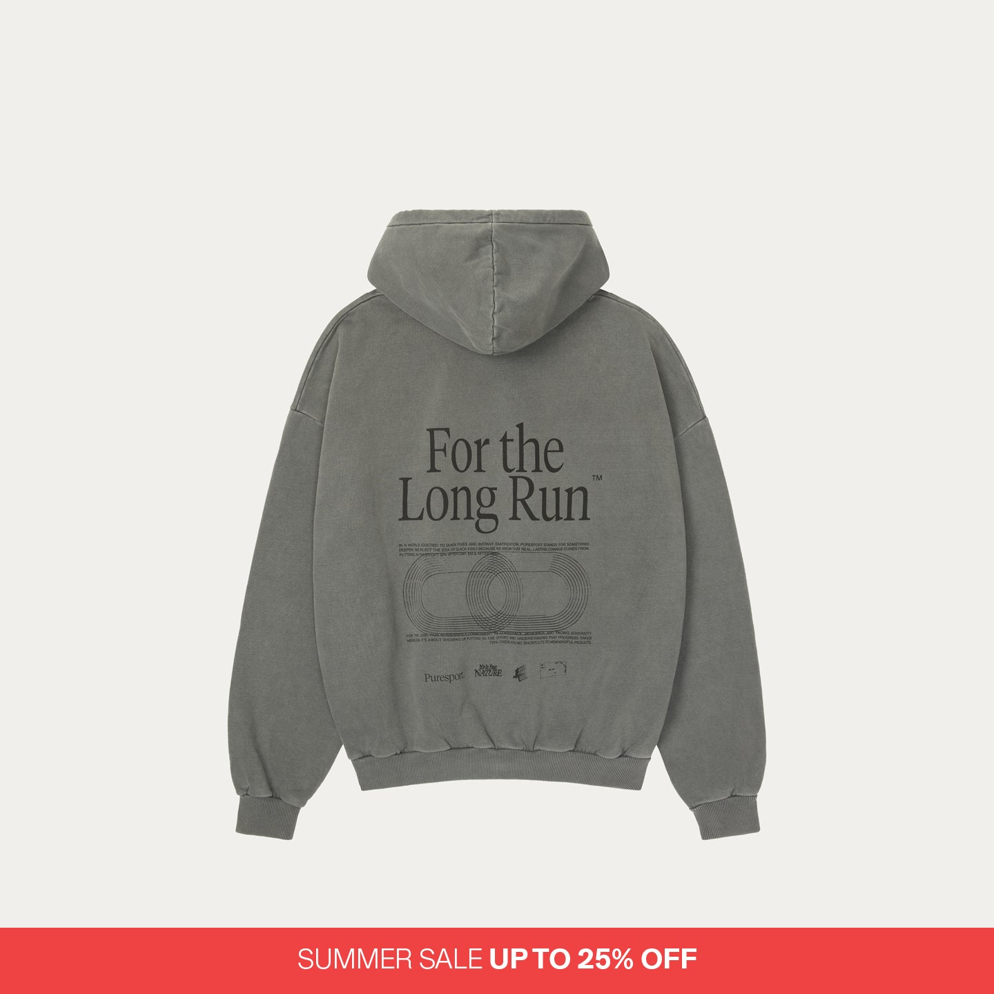For the Long Run® Hoodie - Washed Grey