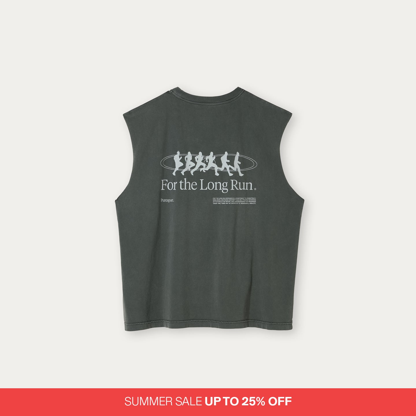 For the Long Run® Cut-Off - Washed Black