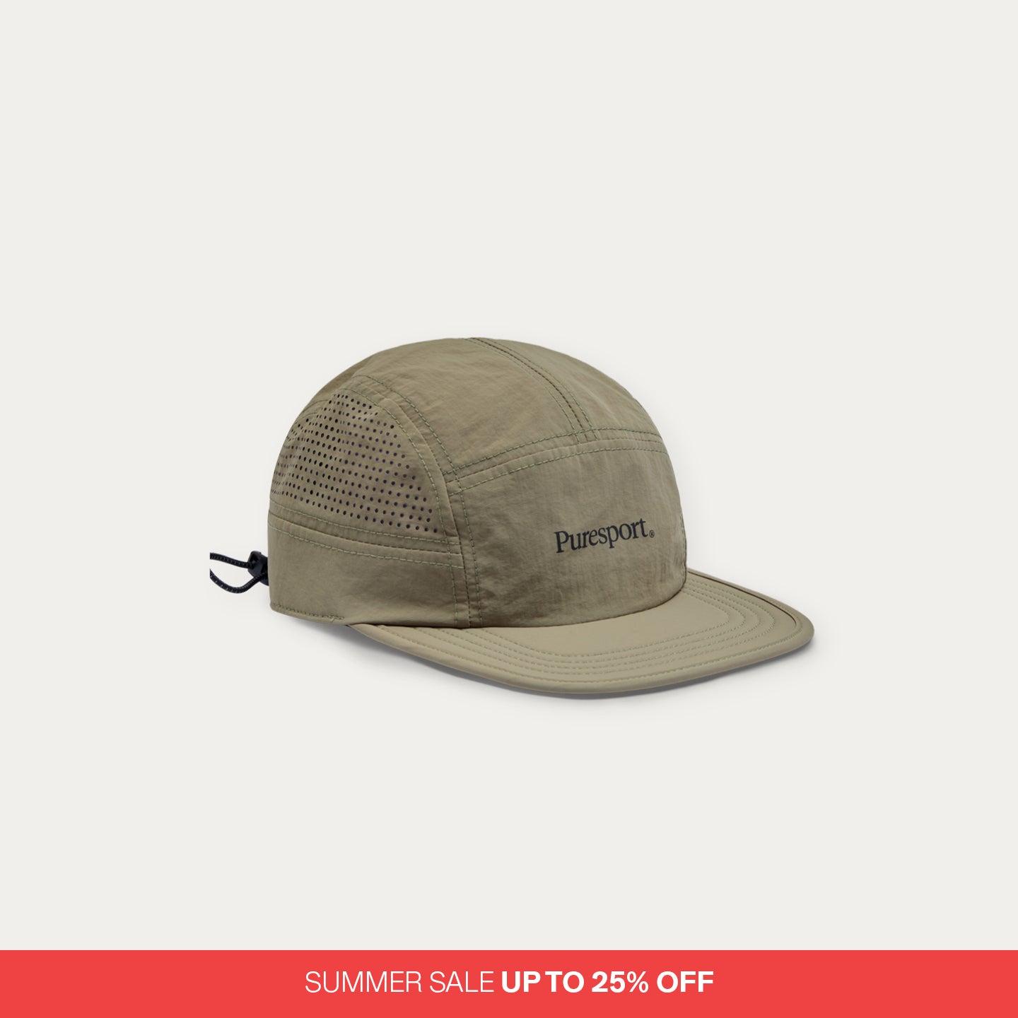 Perforated Running Cap - Olive