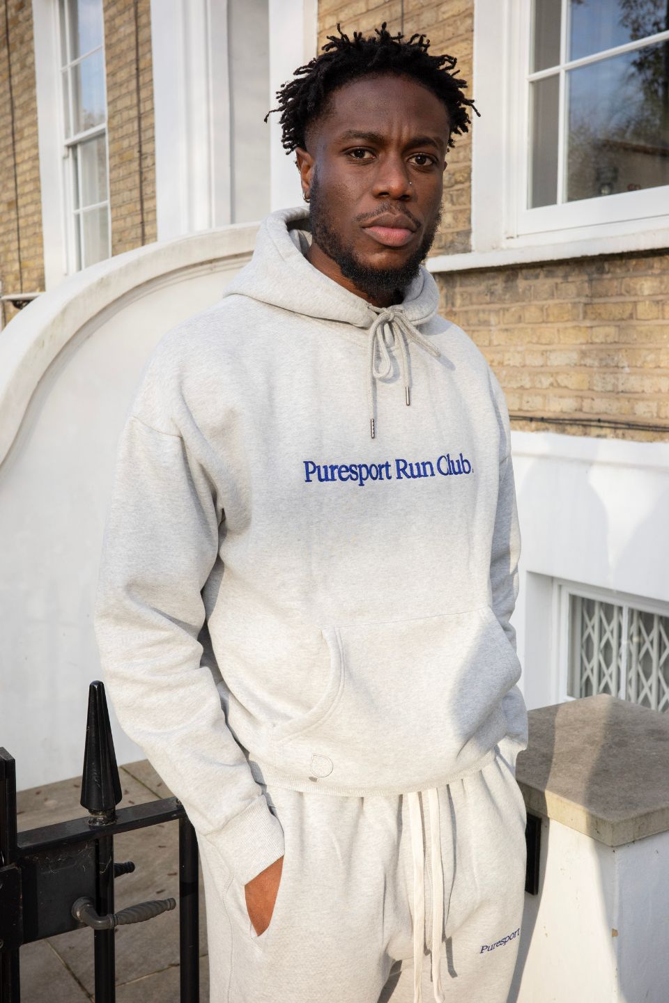 Run Club Hoodie - Grey Marl